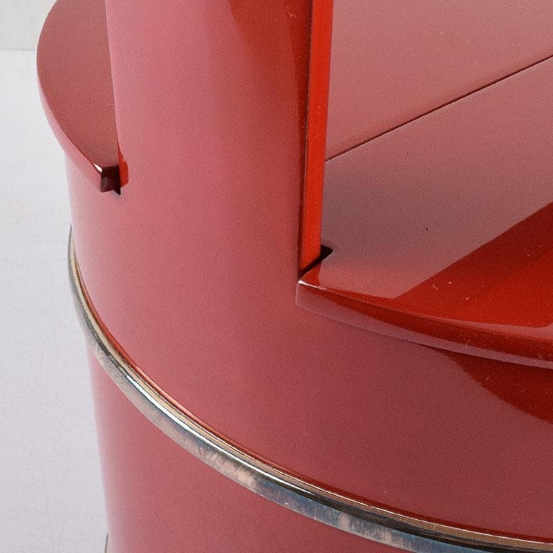 専用 浜木松峰 朱塗銀タガ 手桶水指 堀内宗完(兼中斎)極め箱 VR8538H