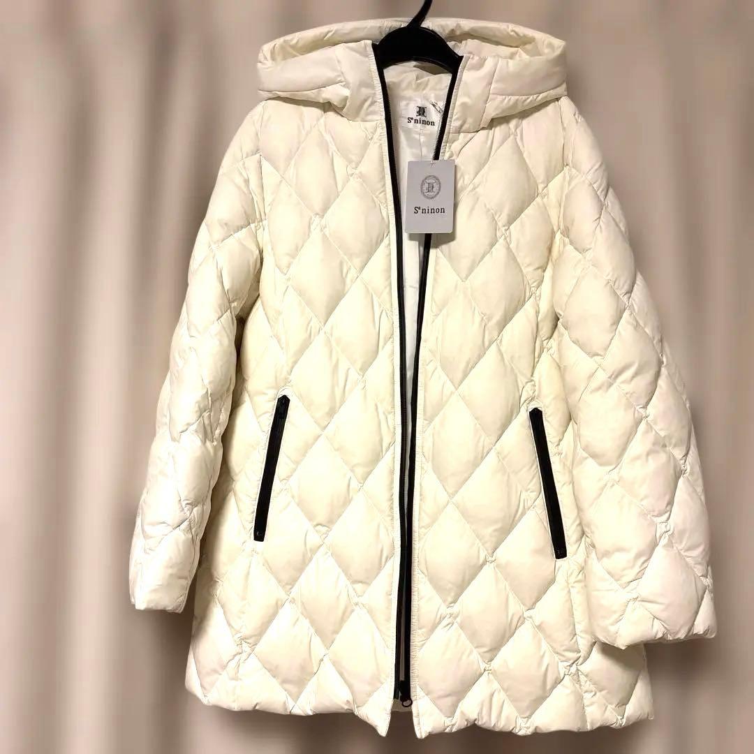 ★おすすめ★seninon ホワイト　フェザー　ダウンコート　ダルファイン 楽天市場】ダウン90% フェザー10% ダウンコート ダウンジャケット