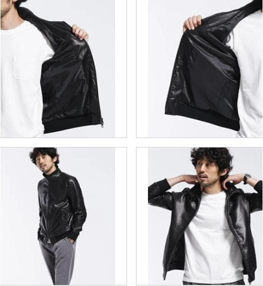 超美品・NANOuniverse（ナノ・ユニバース）本革レザージャケット・黒