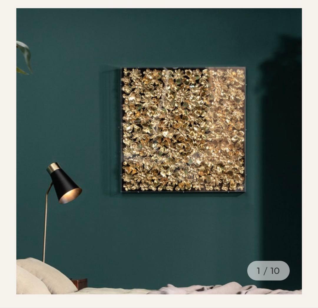 KARE ゴールドフラワー デコフレーム 60×60cm