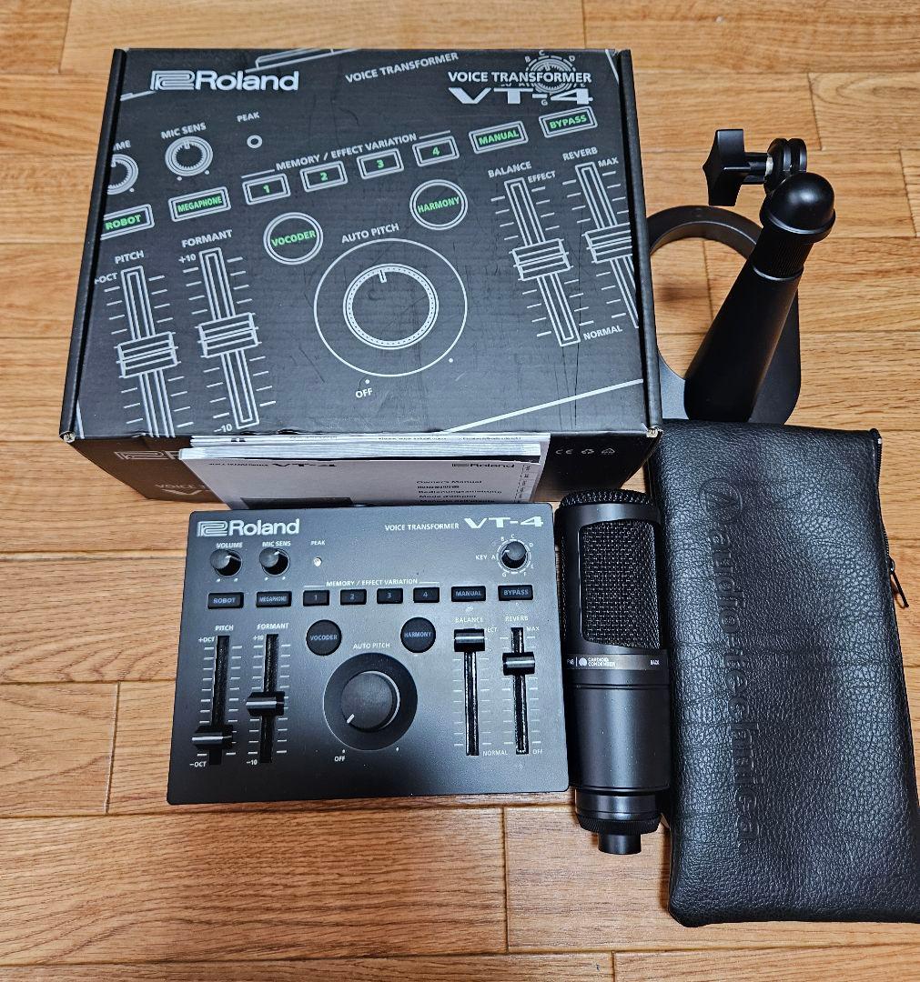 Roland　VT-4 コンデンサーマイク付 Roland / VT-4 コンデンサーマイクセット -USB2ポートACアダプタ、USB