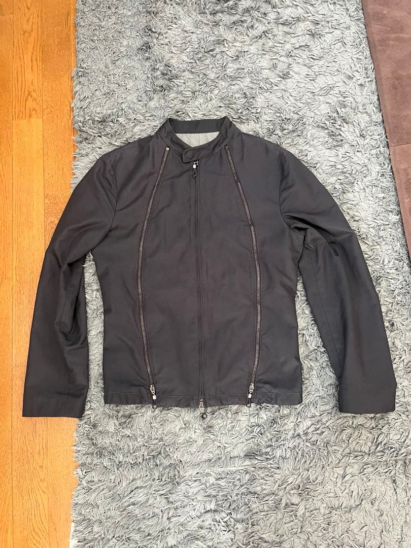 EMPORIO ARMANI ブラック シングルライダースジャケット ARMANI EXCHANGE レザージャケット ライダース 「A|X アルマーニ