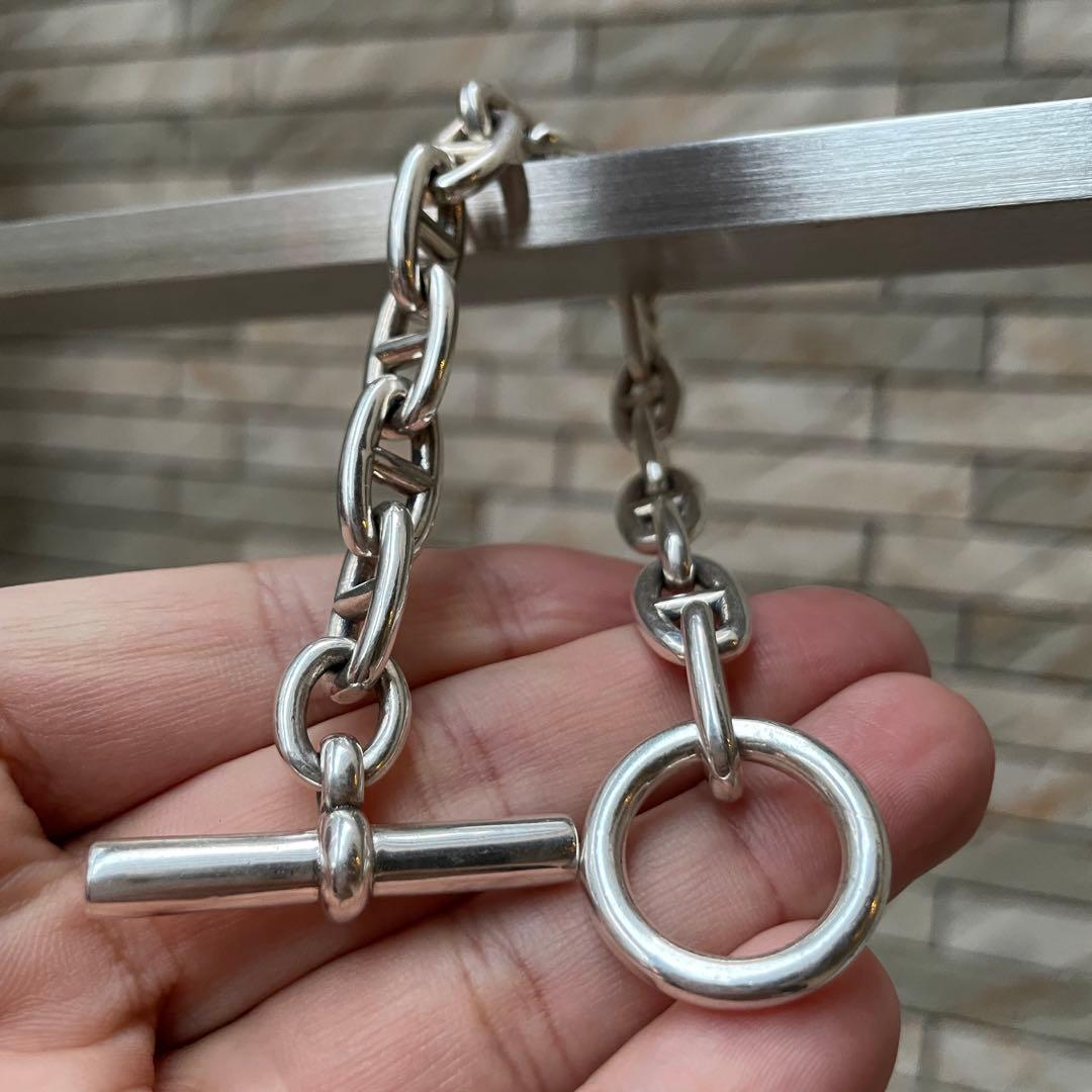 シルバー925 アンカーチェーンブレスレット シェーヌダンクルデザイン MM