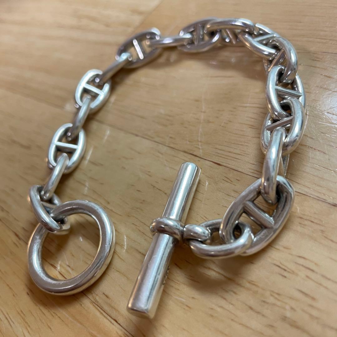 シルバー925 アンカーチェーンブレスレット シェーヌダンクルデザイン MM