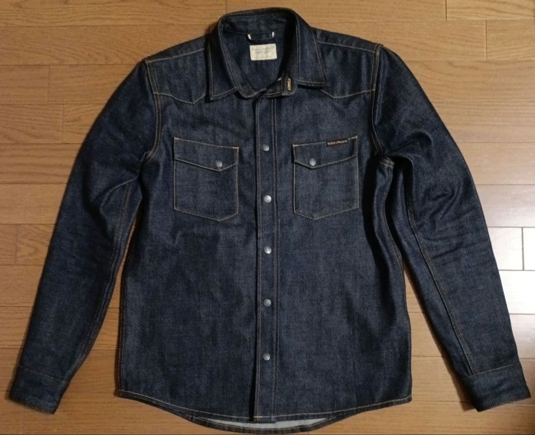 トップス Jonas Dry Ace Selvage Nudie Jeans】Jonas Dry Ace Selvage Denim Shirt – Blue Beach Denim