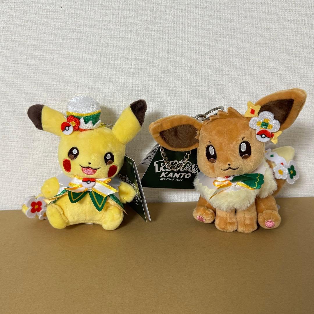 ポケパークカントー カーニバル衣装 ピカチュウ イーブイ マスコット 2個セット