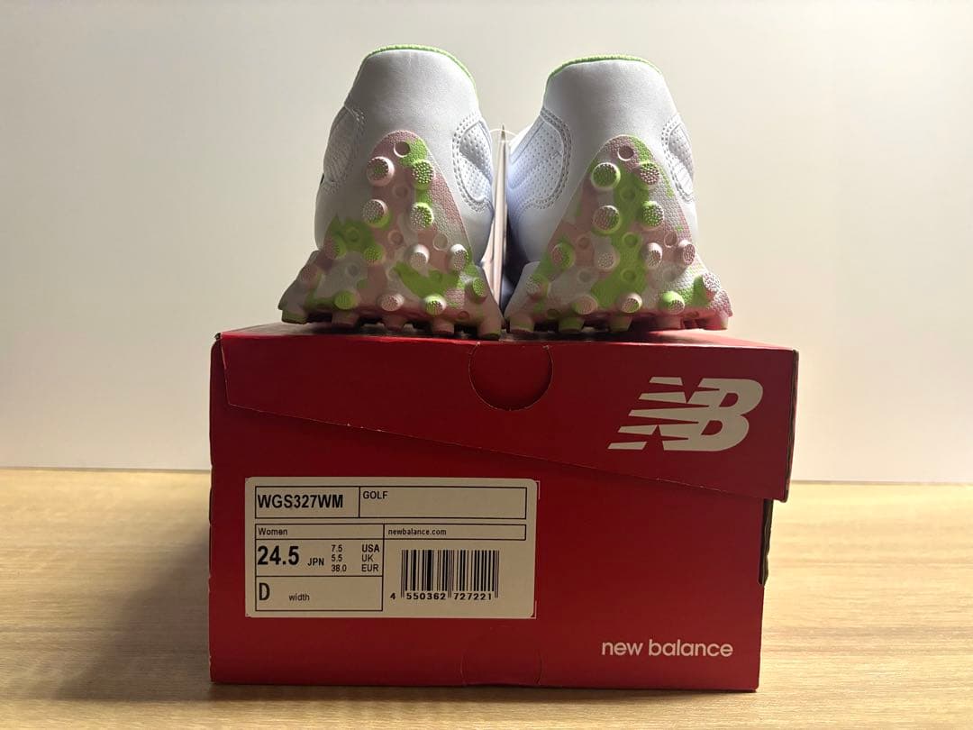 未使用 24.5cm D ニューバランスゴルフシューズ WGS327WMホワイト