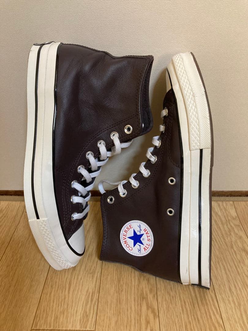 Converse ct70 ブラウン レザー 27.5cm ハイカット