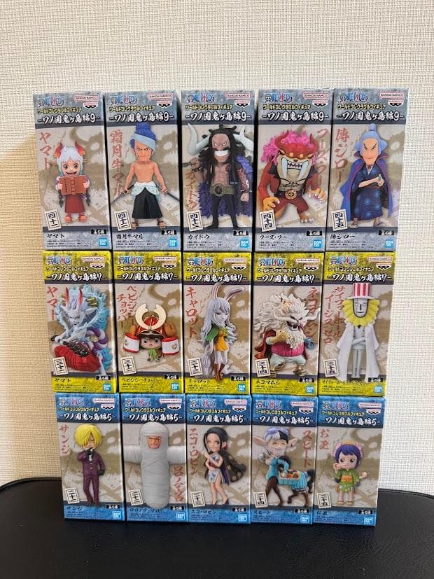 ワンピース　ワールドコレクタブルフィギュア ワノ国鬼ヶ島編5,7,9　15体