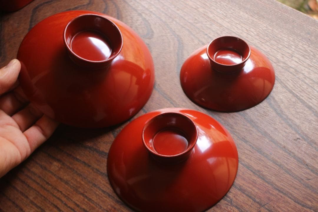 小傷有！極上朱漆に蓬莱沈金の美しい輪島塗の屠蘇器＆重箱セット（検お