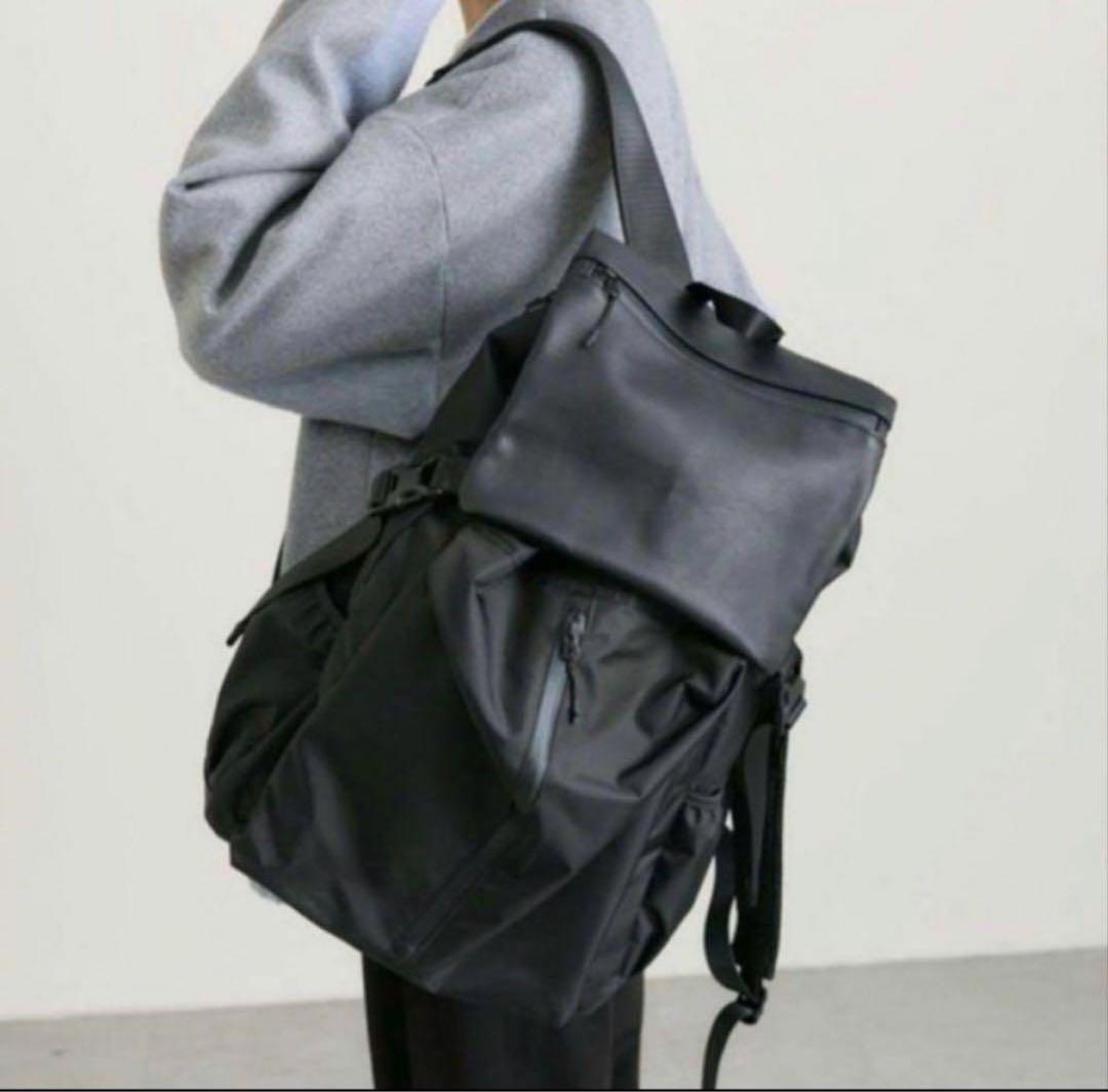 ★極美品★イアパピヨネ×BURLAPOUTFITTER撥水レザーコンビリュック ☆極美品☆イアパピヨネ×BURLAPOUTFITTER撥水レザーコンビリュック