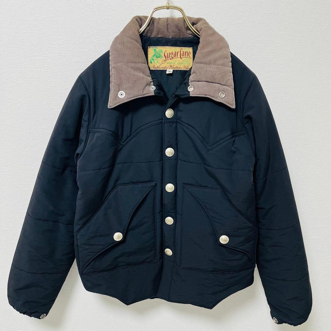 シュガーケーン パディングジャケット S 黒 東洋エンタープライズ 古着