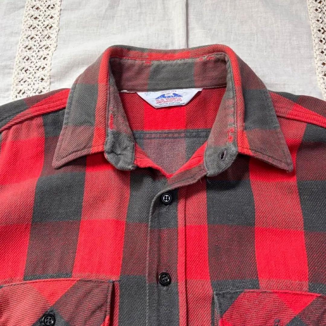 USA製80s FIVE BROTHERファイブブラザー ヘビーネル 赤黒XL - メルカリ