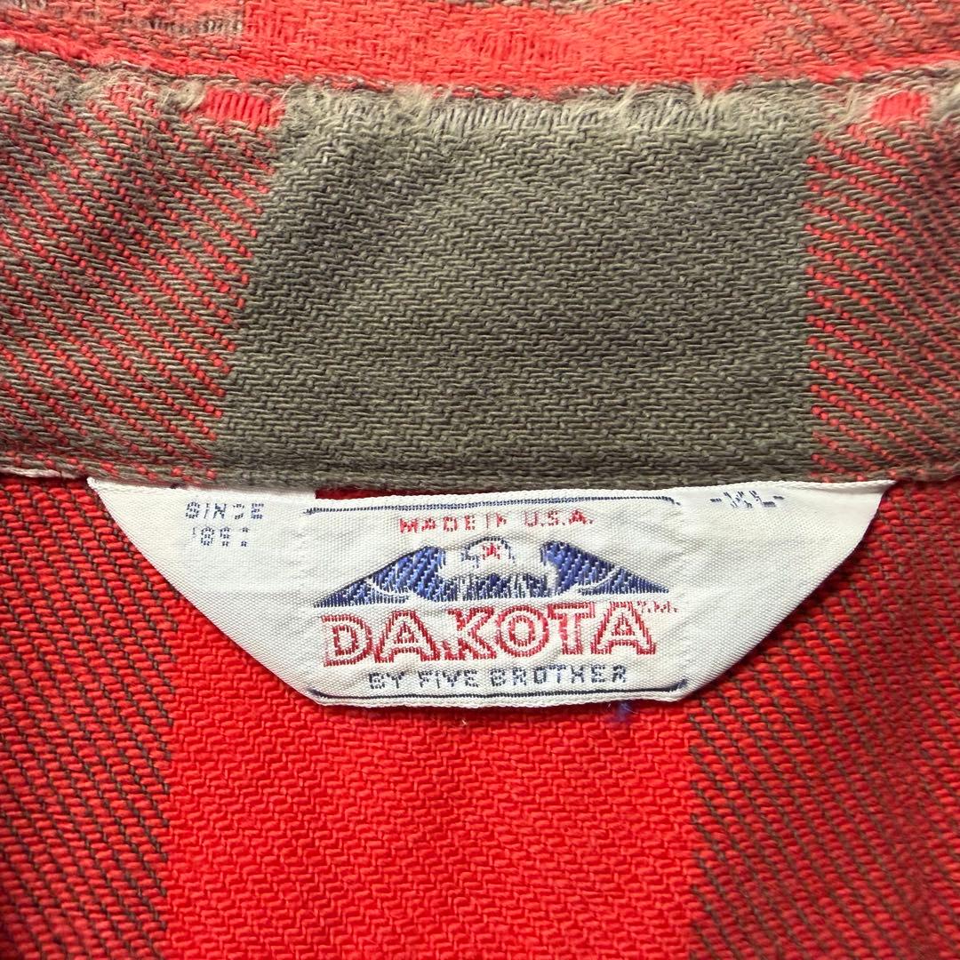 USA製80s FIVE BROTHERファイブブラザー ヘビーネル 赤黒XL - メルカリ