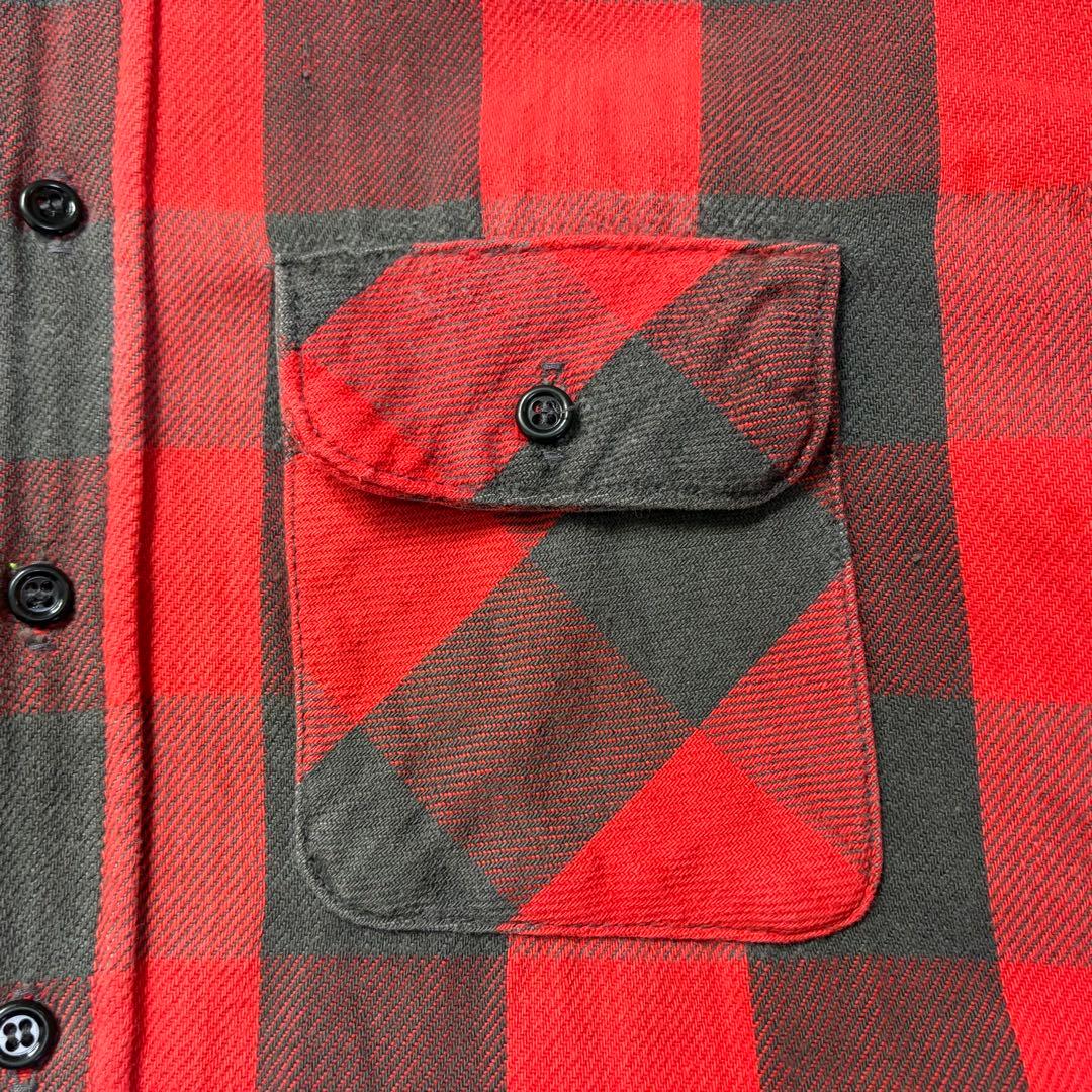 USA製80s FIVE BROTHERファイブブラザー ヘビーネル 赤黒XL - メルカリ