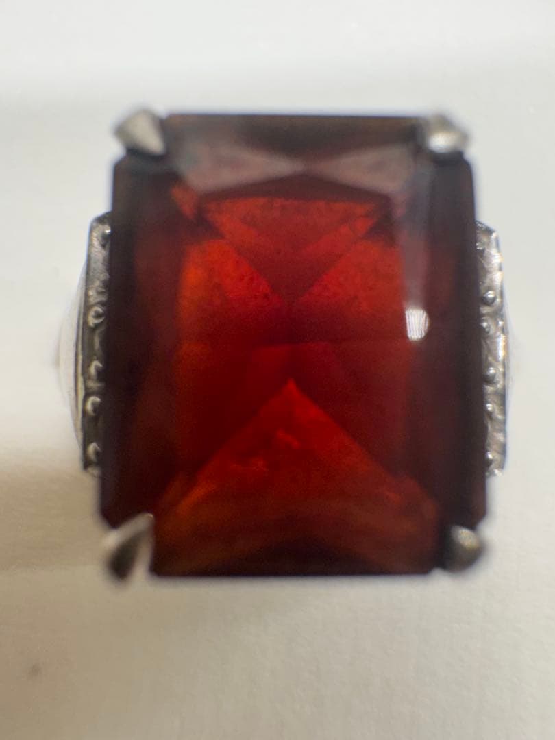 PT900ガーネットリング9号　D0.10 総重量8.52g