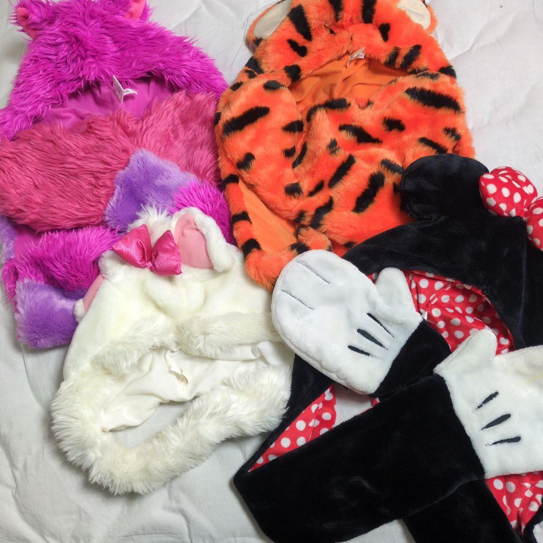 ディズニー　ファンキャップ　マフラー付き ミニー ティガー　チェシャ猫　マリー