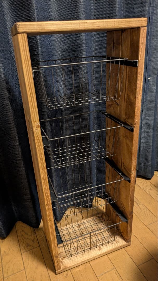 木製ラック 4段 ナチュラルウッド(未使用)