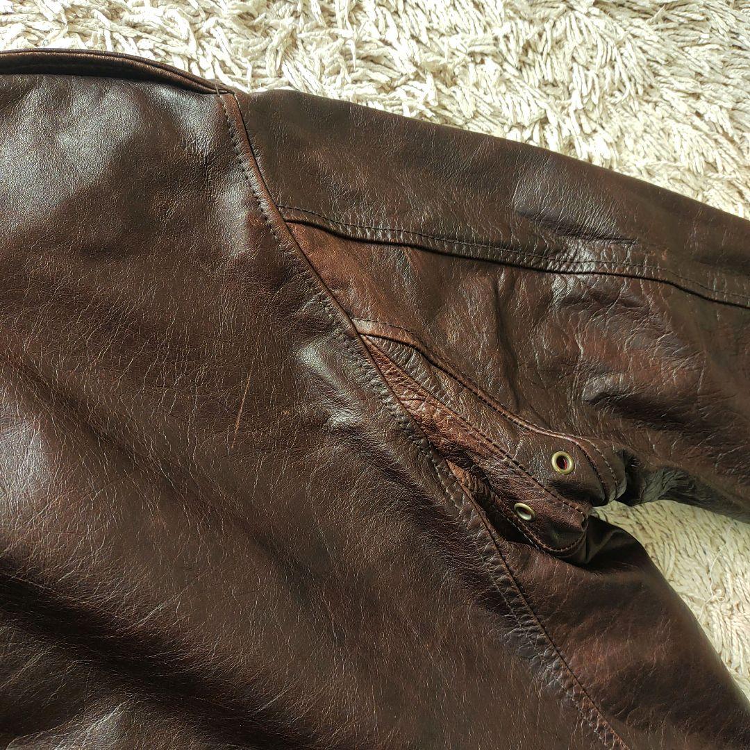 XL・ホースレザー】AVIREX 馬革 レザージャケット ブラウン