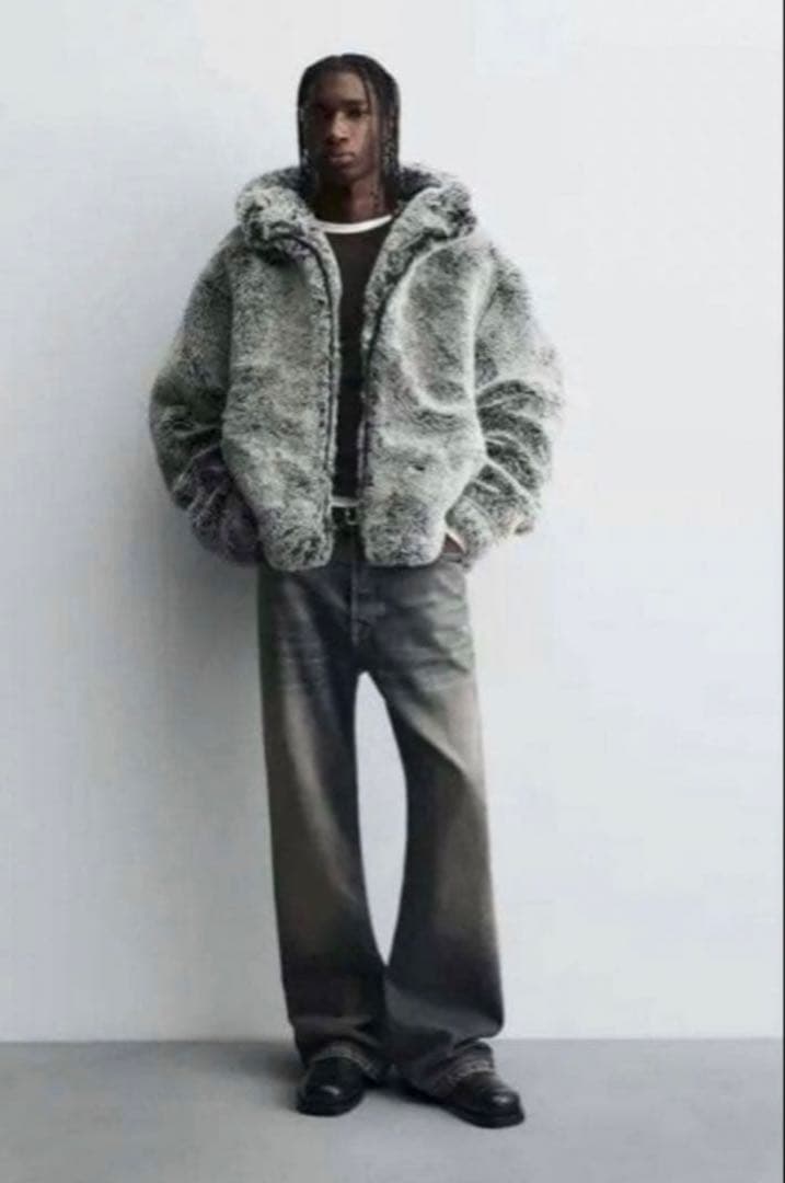 グレー ファー ジャケット Mサイズ