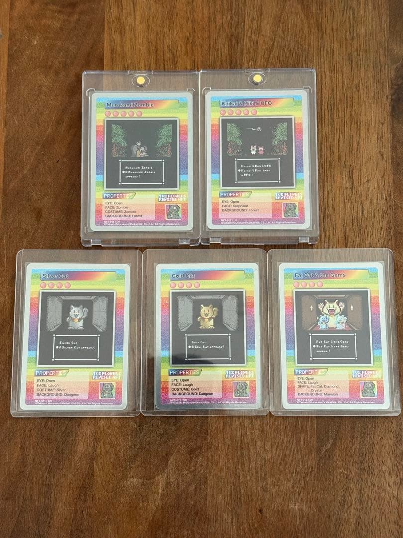 108 flowers NFT限定プロモ レアカード　UR2枚 SR3枚　村上隆 8月21日(月) 22時よりWEBショップにて、 村上隆 新作エディション