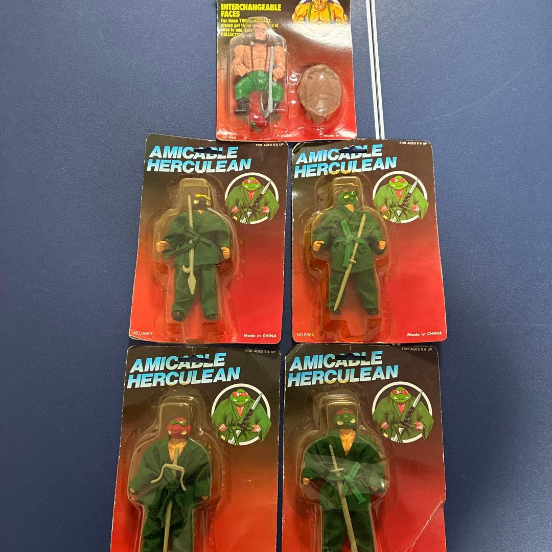 タートルのフィギュア 5体セット 5ポイント プラス/ TMNT ティーンエイジ・ミュータント・ニンジャ