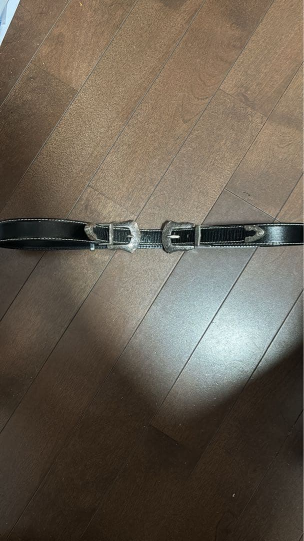 TOGA VIRIL ブラック 二重バックルベルト