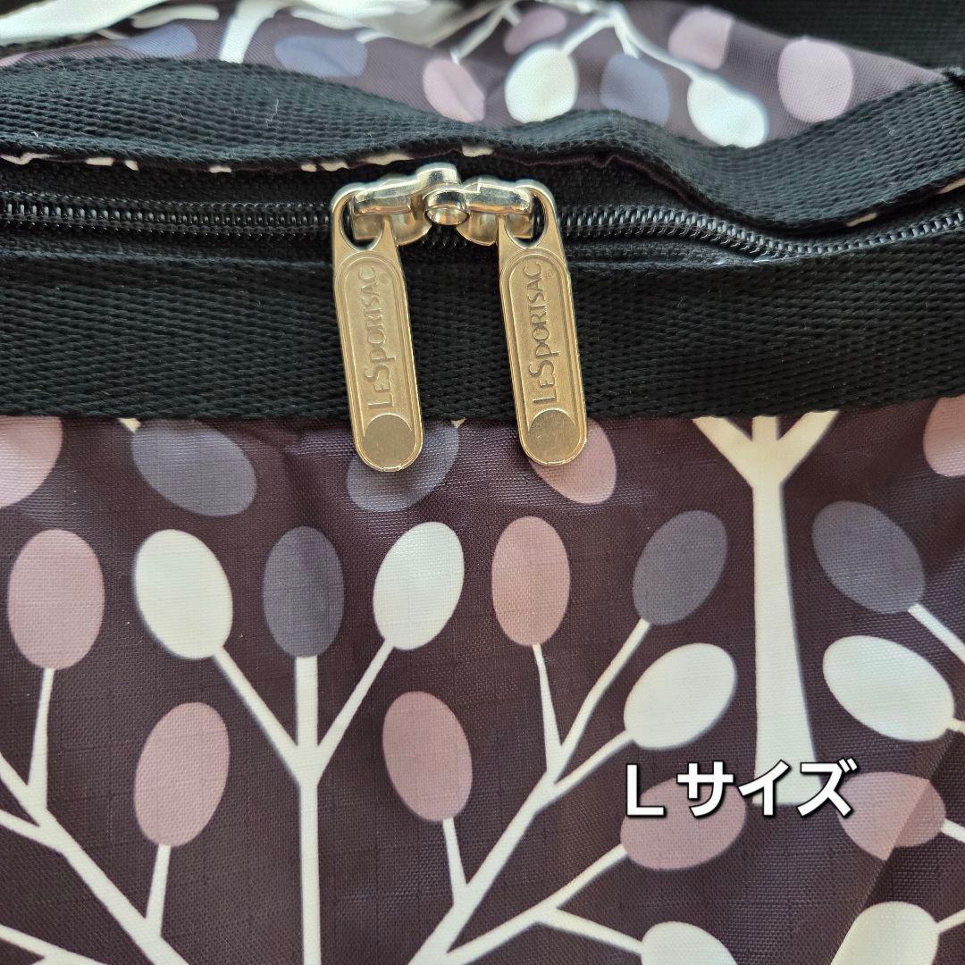 新品タグ付】レスポートサック 北欧風 植物 木 ボストンバック M L 黒