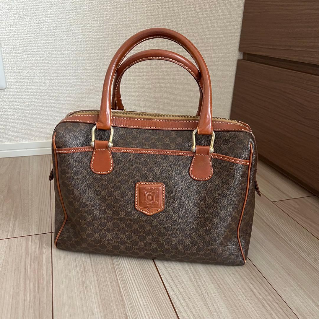 オールドセリーヌ マカダム柄 ボストンバッグ ヴィンテージ old celine