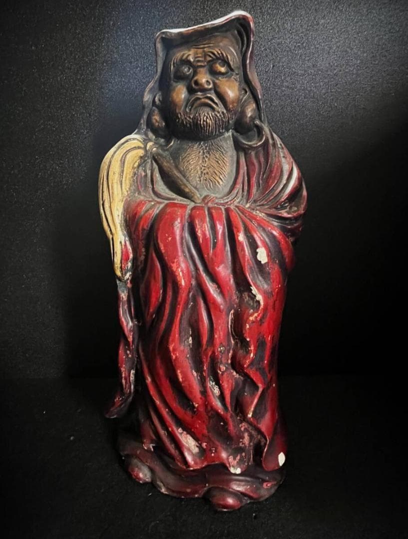 骨董品 約38cm 達磨大師 菩提達磨 陶磁器 立像 仏教 - メルカリ