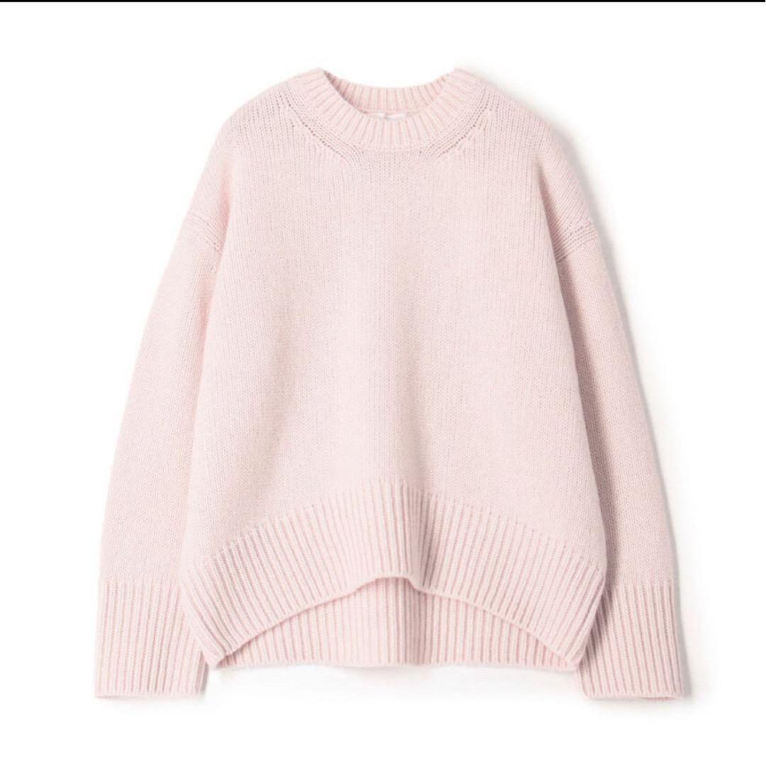GALERIE VIE ファインウール クルーネックプルオーバー ニット ピンク