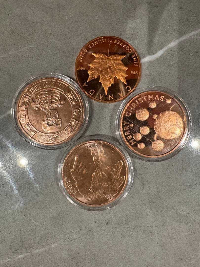 銅貨　1オンス　4枚セット