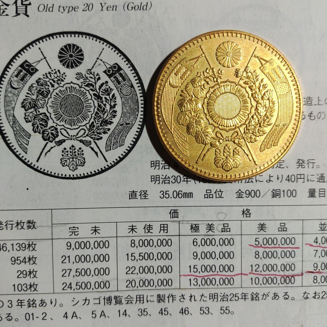 旧20圓金貨,明治三年美品❗500万‼️の品！日本近代金貨の王様❗超レア