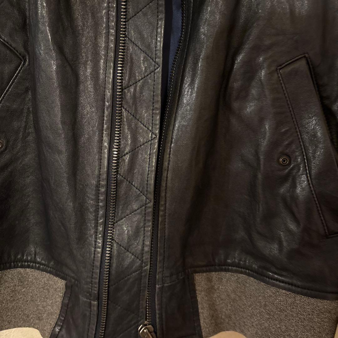 タケオキクチ ラムレザー ボンバージャケット MA-1 ブラック - メルカリ