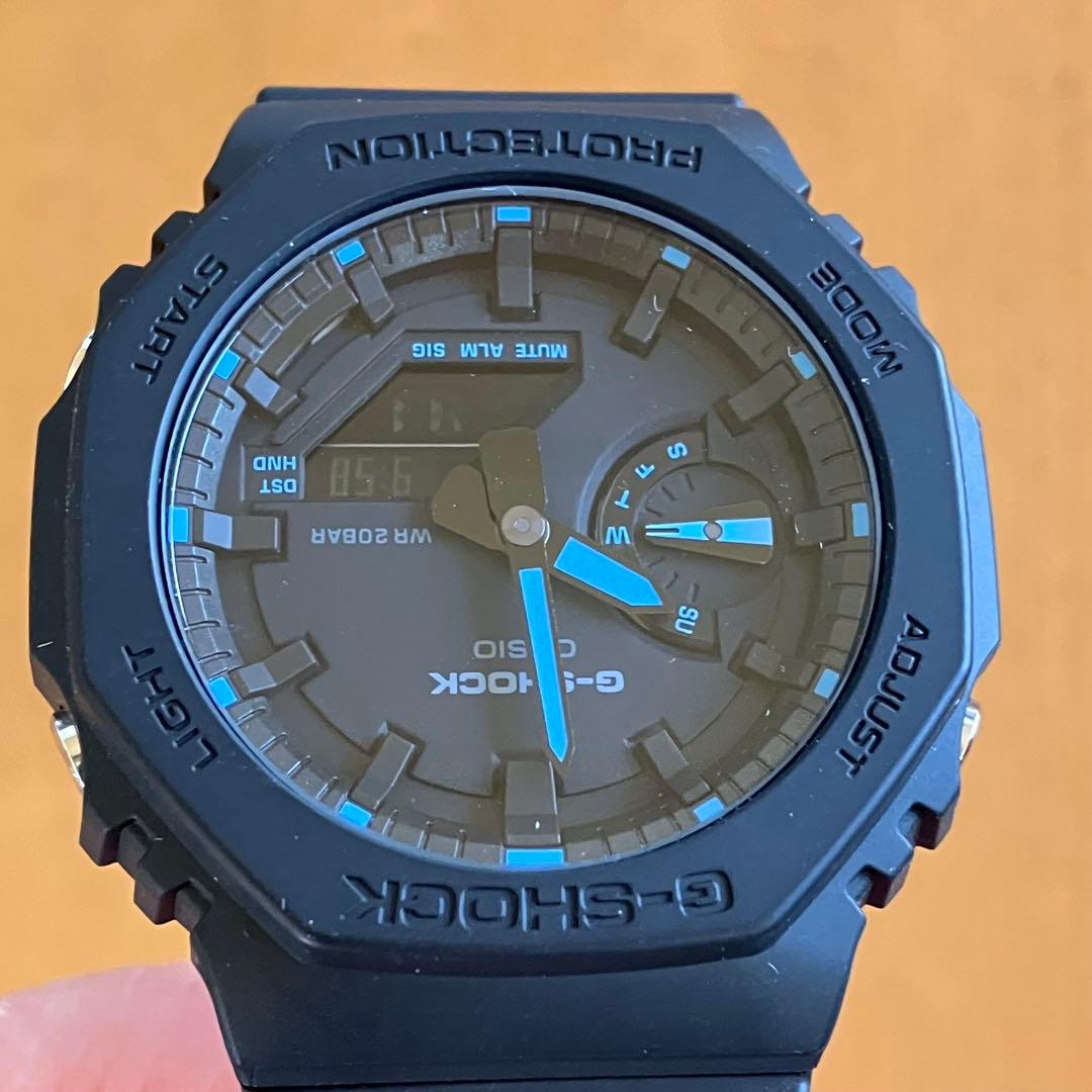 G-SHOCK GA-2100 ブラック/ブルー CASIO G-SHOCK GA-2100-1A2 