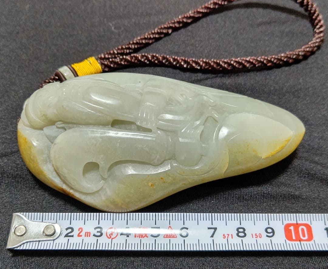 特大】和田玉関羽像263g 和田白玉彫刻根付け - メルカリ