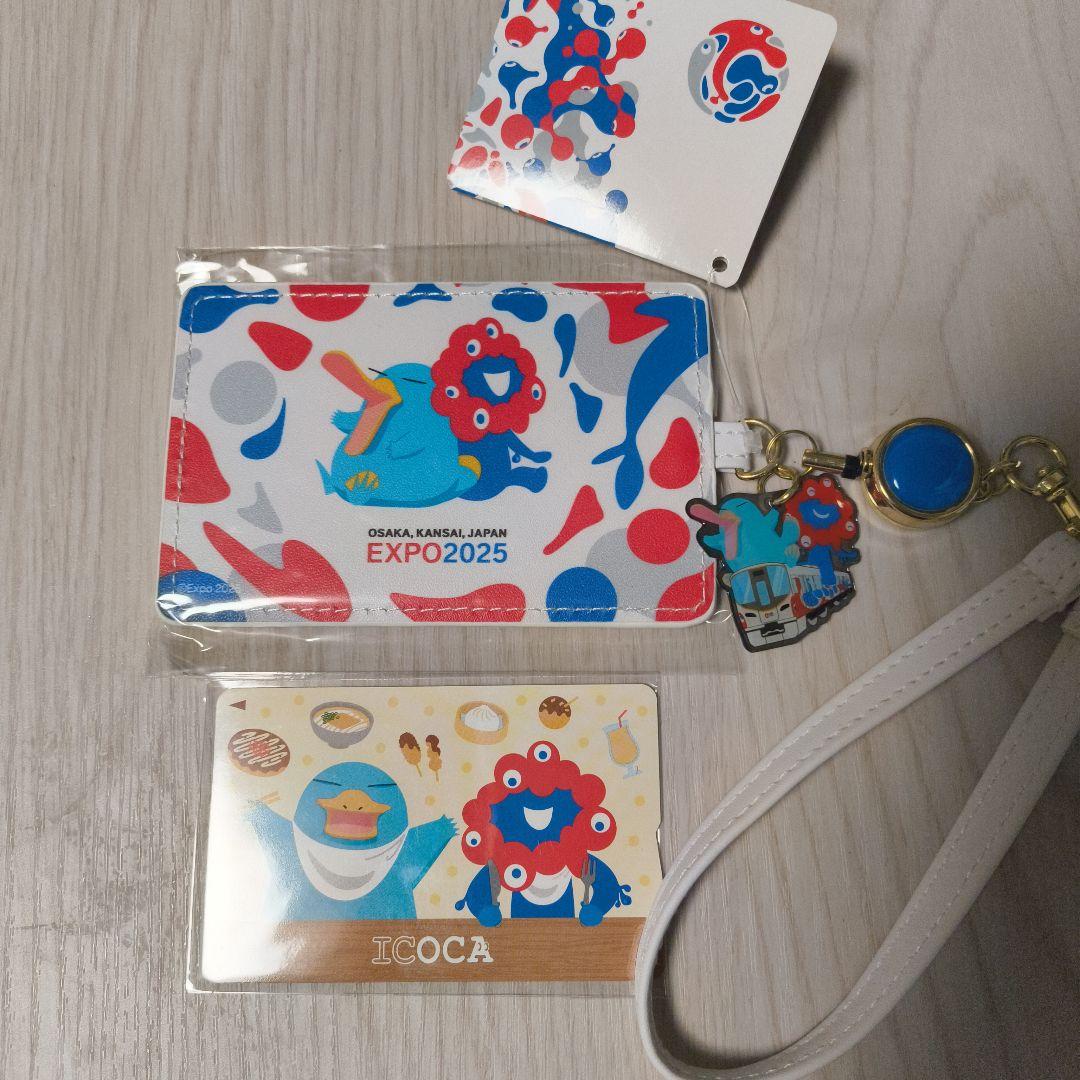 万博記念 ICOCA＋合皮パスケース 新品・未使用】万博記念ICOCA合皮パスケースセット ICカードケース