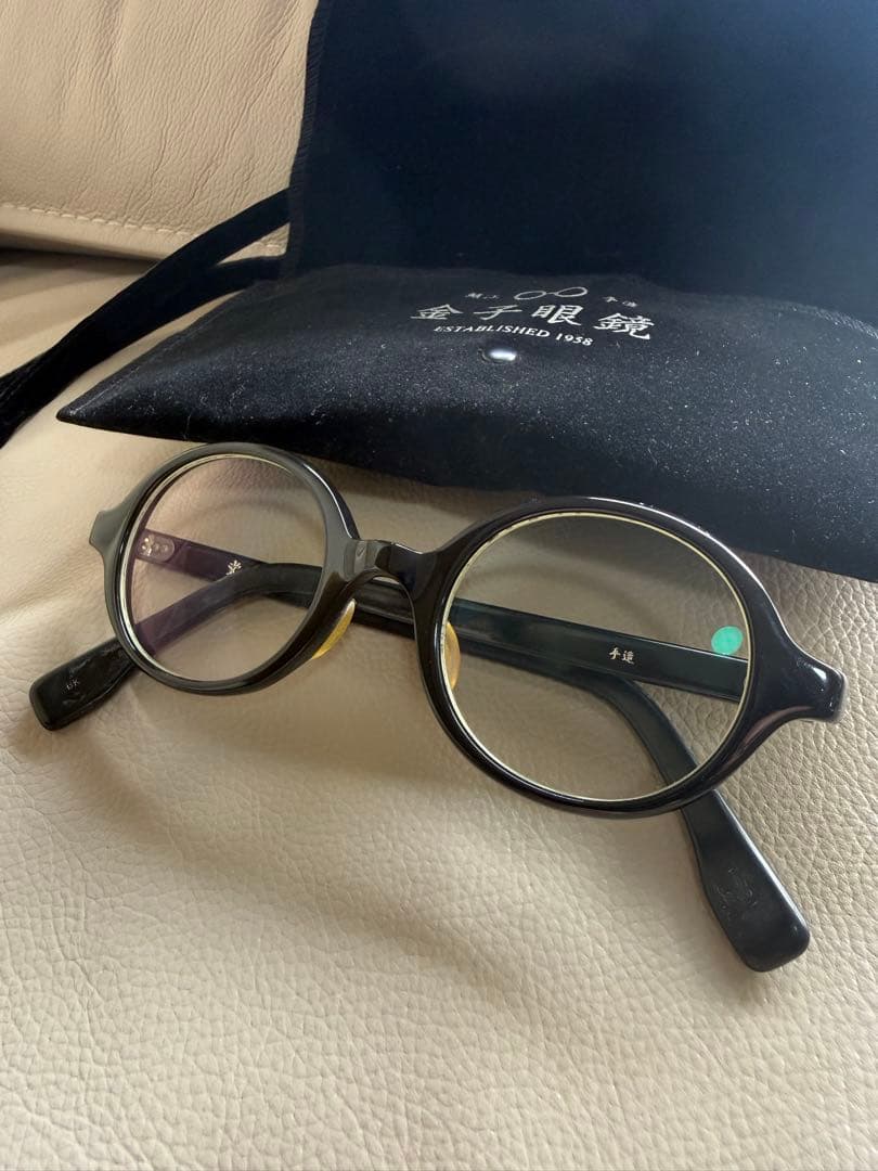 金子眼鏡 T-721 丸メガネ 掌 ブラック 丸眼鏡