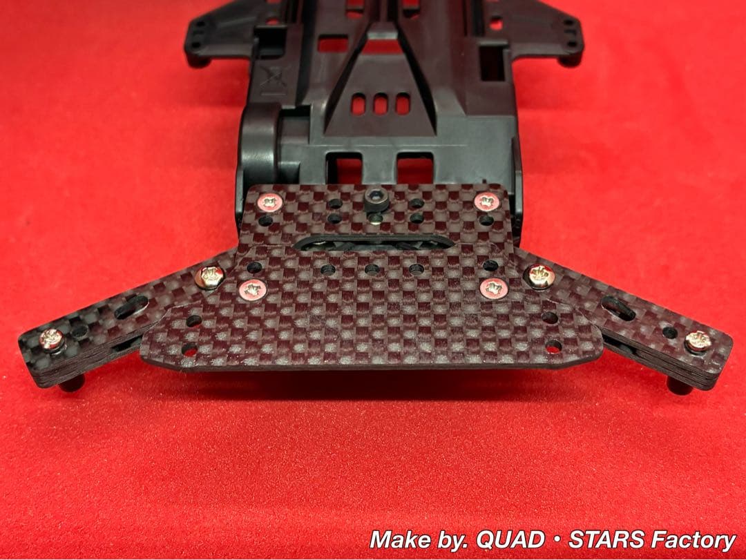 ミニ四駆・VZ用】1軸リヤアンカー／19mmローラー対応 ブラックアウト