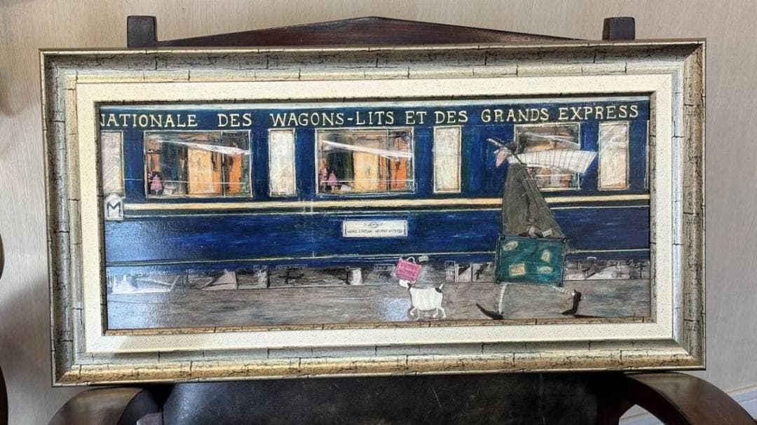 絵画★サムトフト アートフレーム「イケてるオリエント急行」★ 動物＆癒しアート