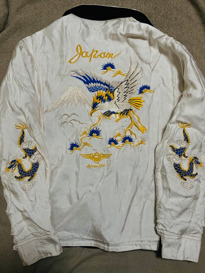 AVIREX 美品２面用 USAと日本 鷲 スカジャン サテン vintage アヴィレックスとテーラー東洋の最強タッグが実現！ 特別なスカジャン