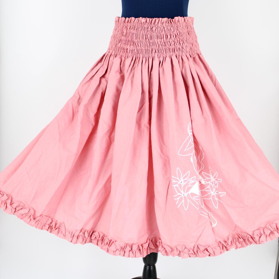 フラダンス用衣装 美品 ラインストーン付き】サーモンピンク