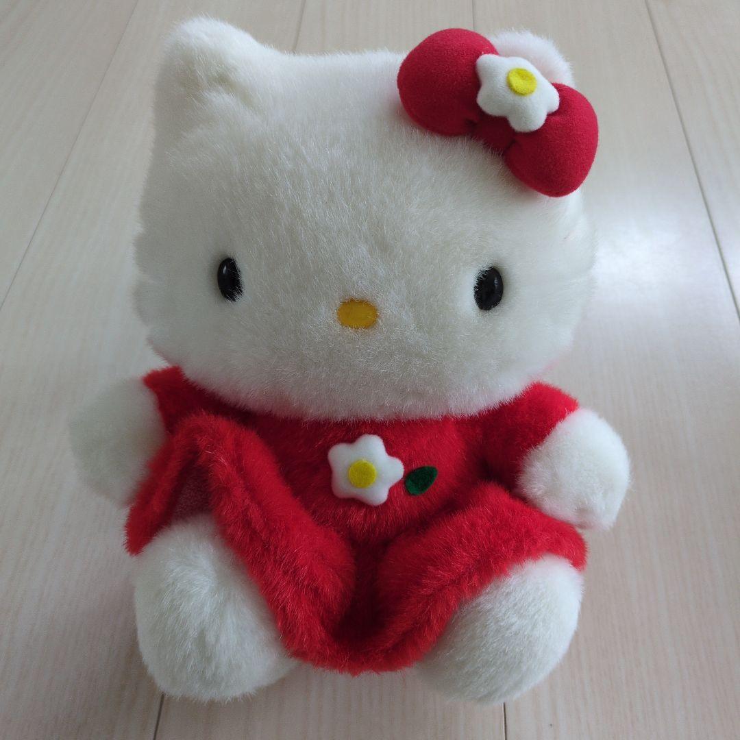 サンリオ 昭和レトロ ハローキティ ぬいぐるみ - メルカリ