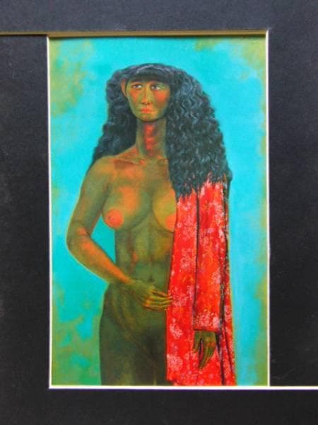 奥谷 博、香絲、希少な額装用画集より、美品、新品額装付