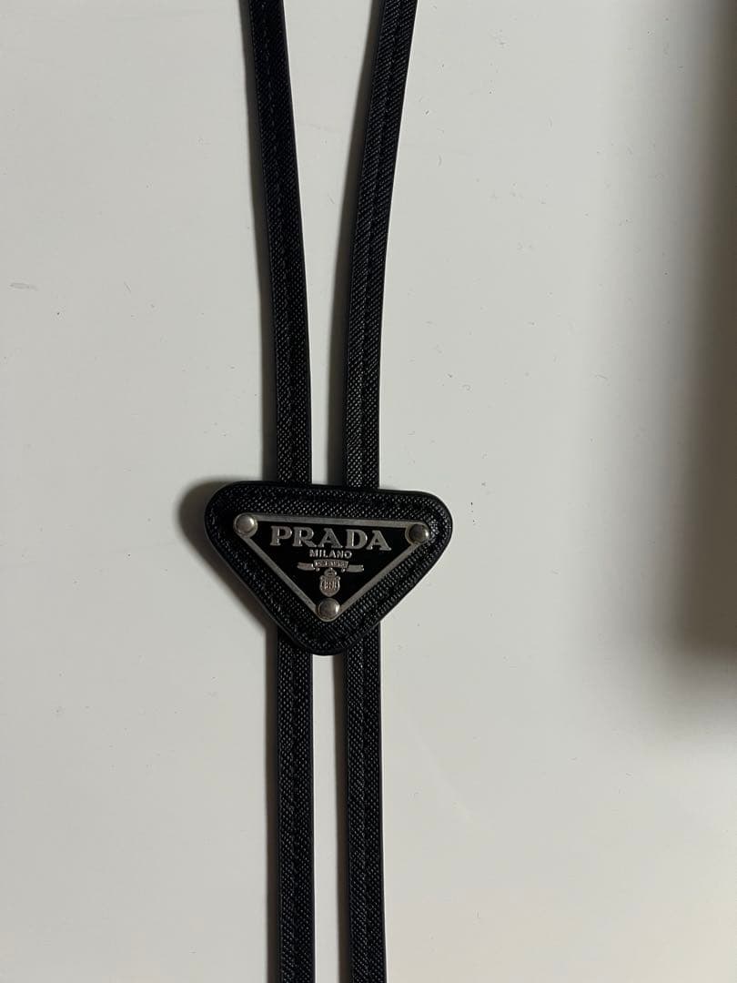 PRADA ループタイ 中古・古着通販】PRADA (プラダ) Triangle Logo Plate Loop Tie（三角