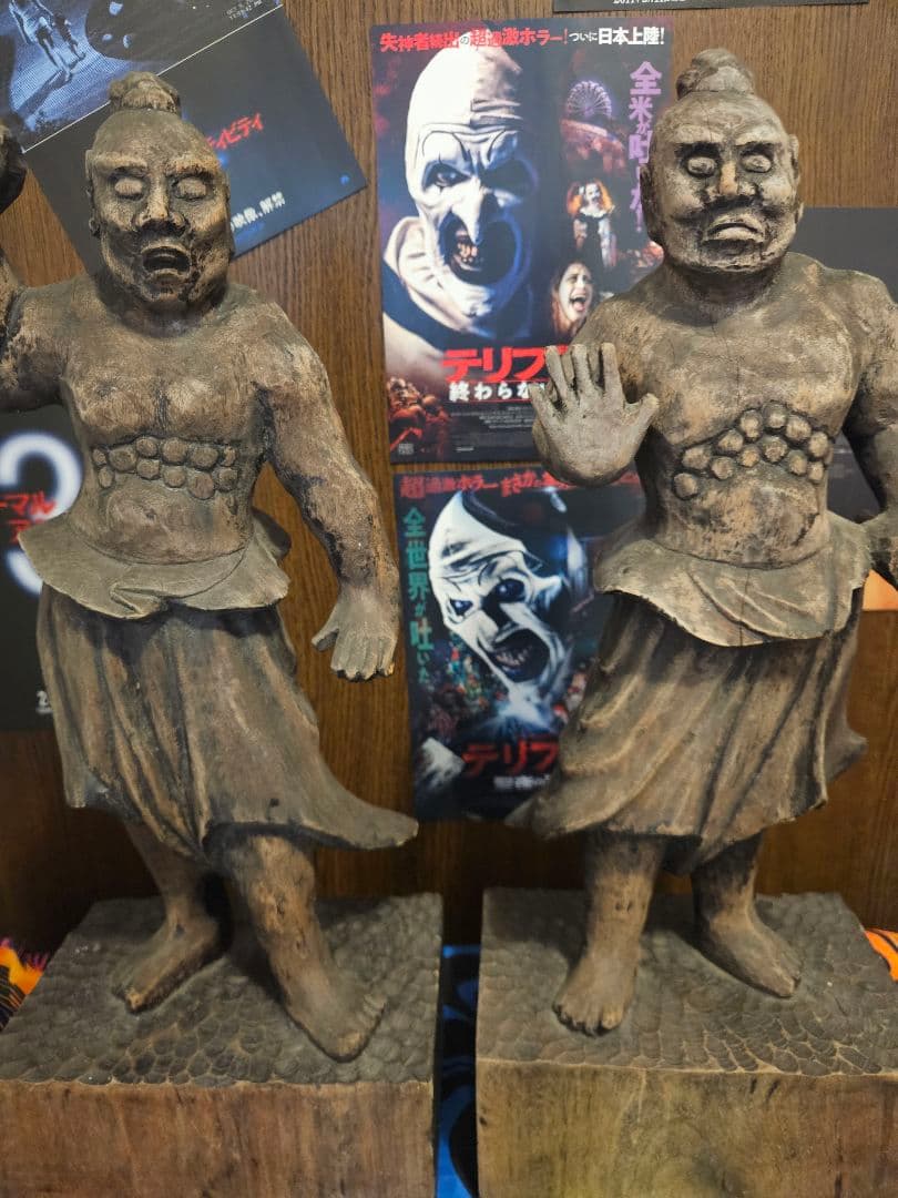 田舎仏金剛力士像 2体セット