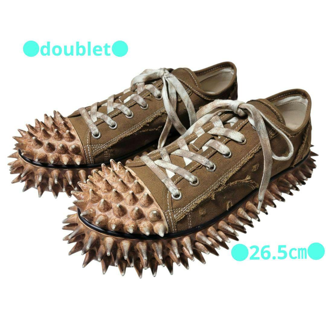 ● 26SS●doublet●SPIKE SNEAKER ブラウン 26.5㎝