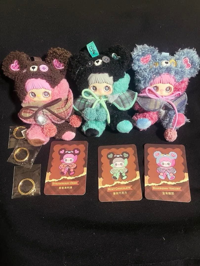 Tiny Bear Cookie ぬいぐるみセット いちごとミントとブルーベリー メイメイ タイニーベア クッキーシリーズ ぬいぐるみキーチェーン