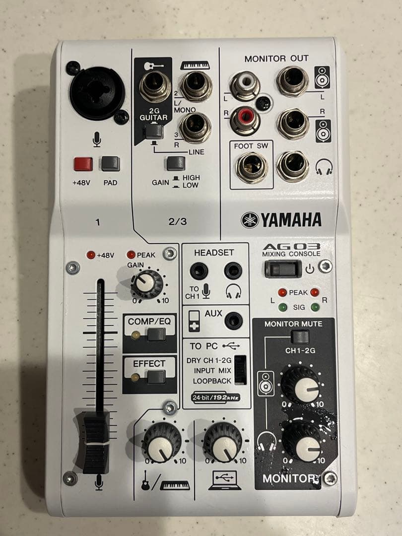 Yamaha AG03 オーディオインターフェイス ケーブル付き