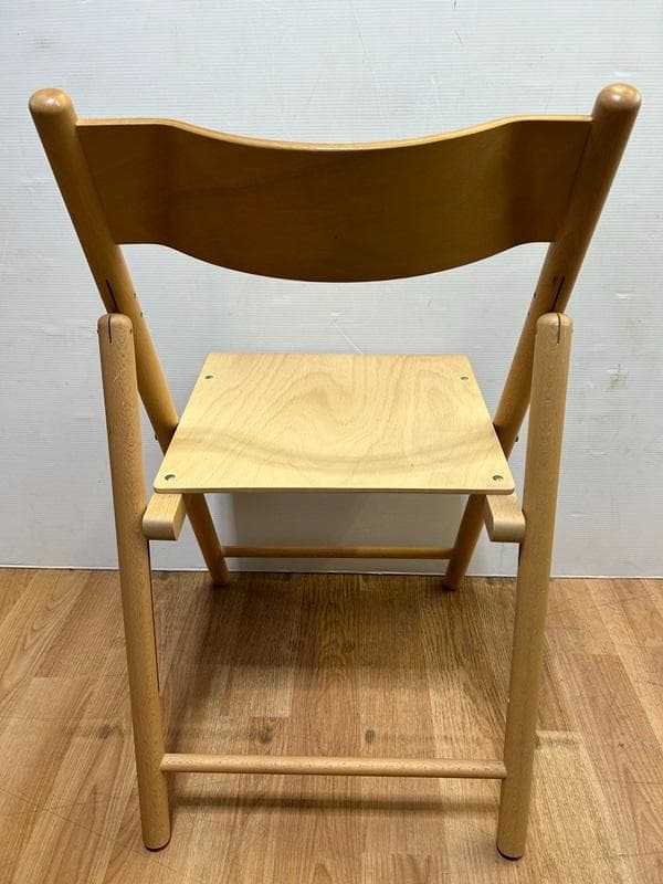 J・店【中古】廃盤 MUJI☆無印良品 折りたたみイス 天然木 ブナ材